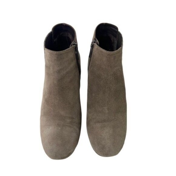 Aquatalia Suede Heeled Ankle Bootie Fallyn Taupe - Picture 2 of 10